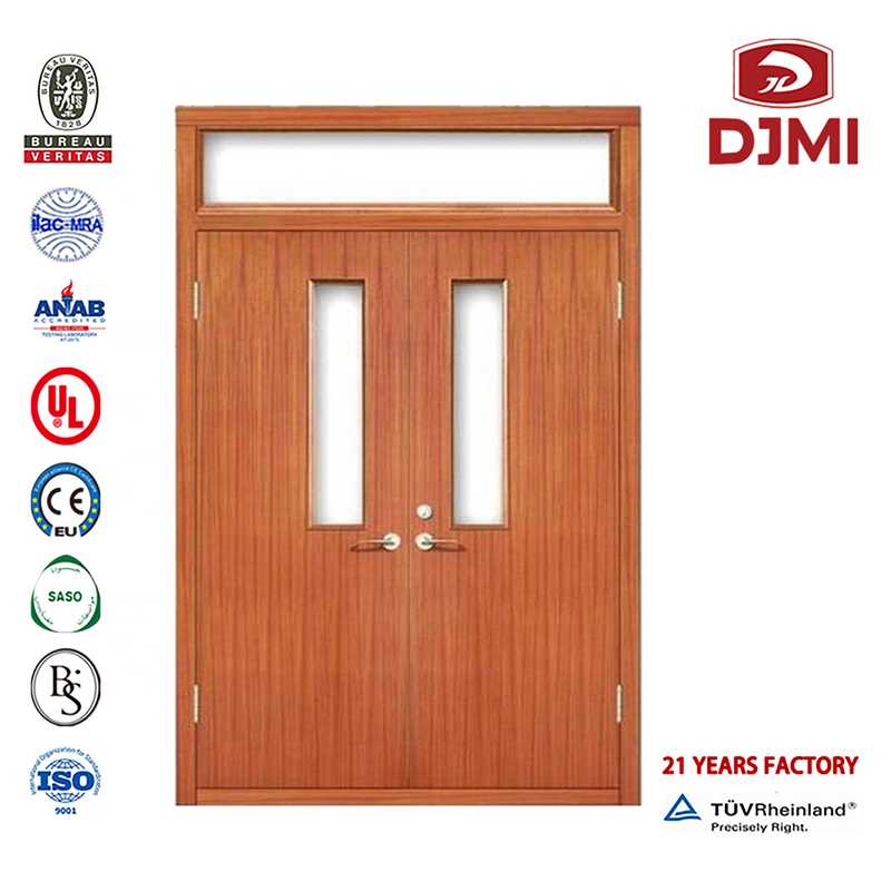 Chińska fabryka Mdf Flush Proof Commercial Door Wewnętrzne drzwi przeciwpożarowe Tanie znak sali konferencyjnej Podwójne drewniane drzwi Znamionowe drzwi do budowy Dostosowany drewniany dostawca 2 godziny Drzwi przeciwpożarowe