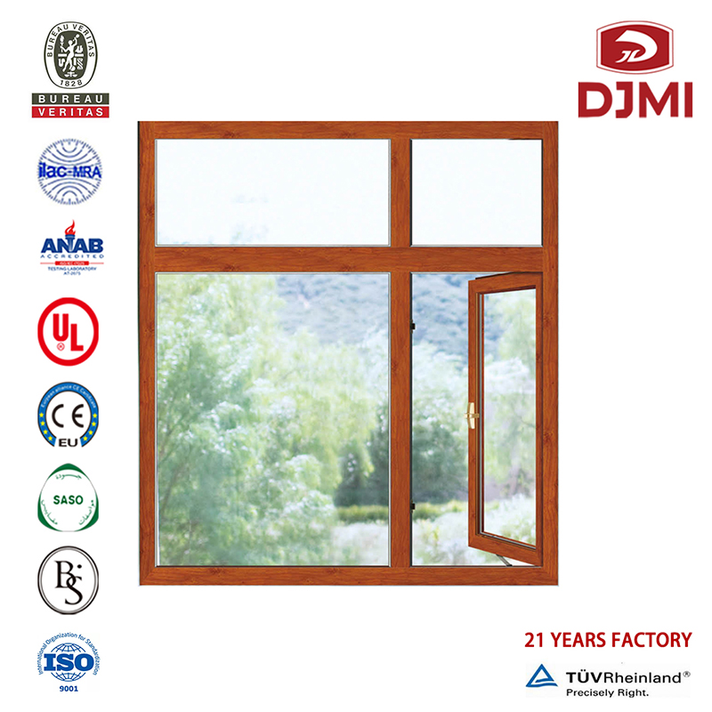 Casement Factory Lowest Price Window Customize 5Mm Tempered Chinese Casement Glass Guangzhou producent Price Tilt Turn Window Mechanizm Wielofunkcyjny Swing Wood Casement Windows Tilt Windows